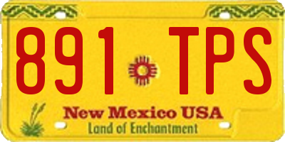 NM license plate 891TPS