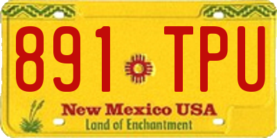NM license plate 891TPU
