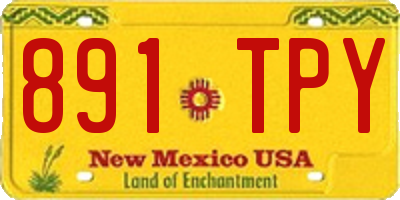 NM license plate 891TPY