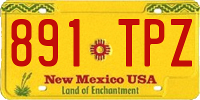 NM license plate 891TPZ