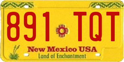 NM license plate 891TQT