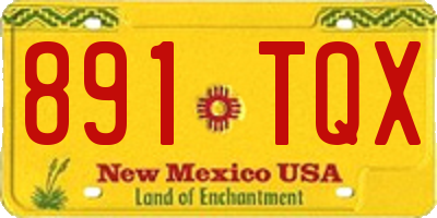 NM license plate 891TQX