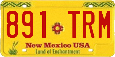 NM license plate 891TRM