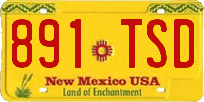 NM license plate 891TSD