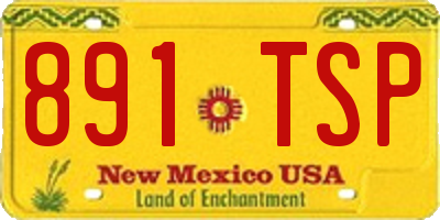 NM license plate 891TSP