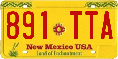 NM license plate 891TTA