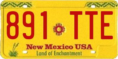 NM license plate 891TTE
