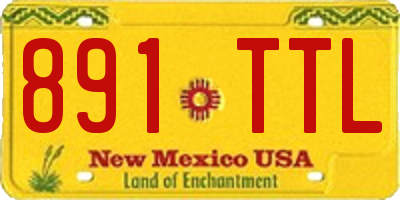 NM license plate 891TTL