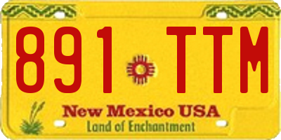 NM license plate 891TTM