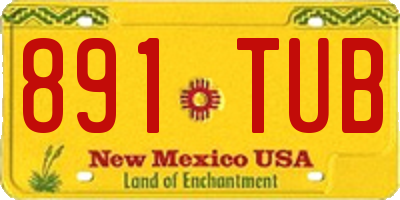 NM license plate 891TUB