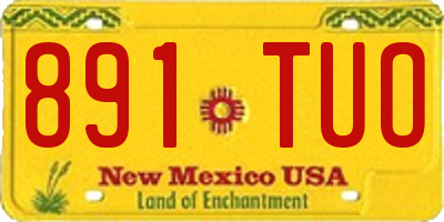 NM license plate 891TUO