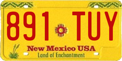 NM license plate 891TUY