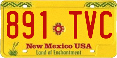NM license plate 891TVC