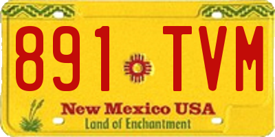 NM license plate 891TVM