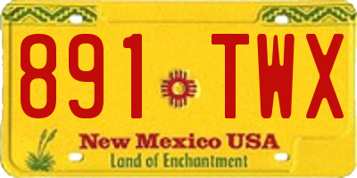 NM license plate 891TWX