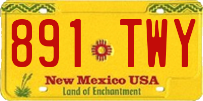 NM license plate 891TWY