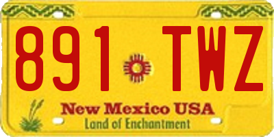 NM license plate 891TWZ