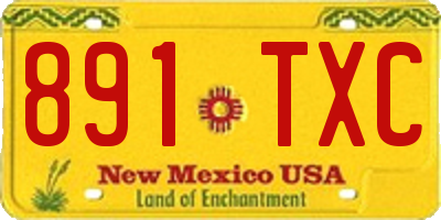 NM license plate 891TXC