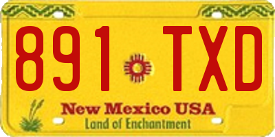 NM license plate 891TXD