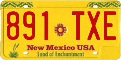 NM license plate 891TXE