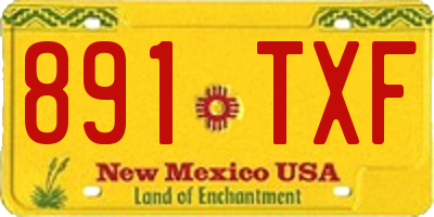 NM license plate 891TXF