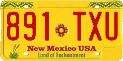 NM license plate 891TXU