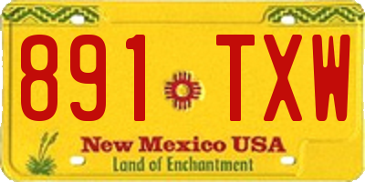 NM license plate 891TXW