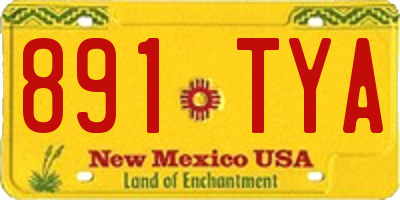 NM license plate 891TYA