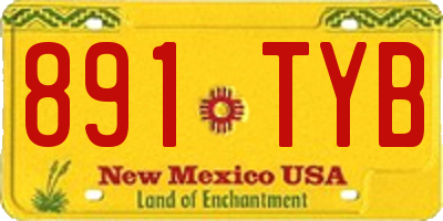 NM license plate 891TYB