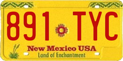 NM license plate 891TYC
