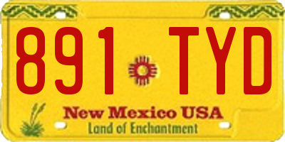 NM license plate 891TYD