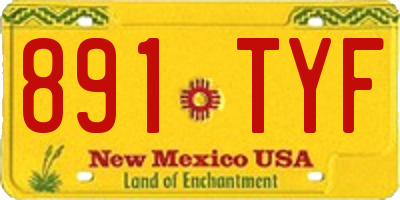 NM license plate 891TYF