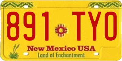 NM license plate 891TYO