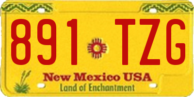 NM license plate 891TZG