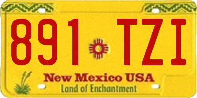 NM license plate 891TZI