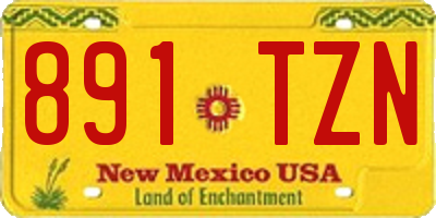 NM license plate 891TZN