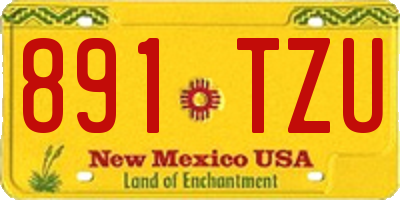 NM license plate 891TZU