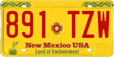 NM license plate 891TZW