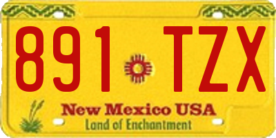 NM license plate 891TZX