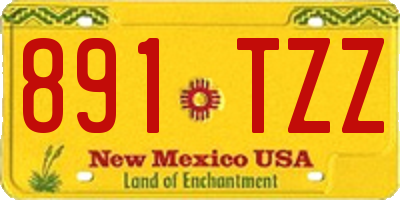 NM license plate 891TZZ