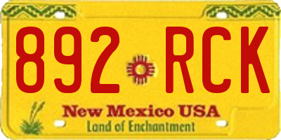 NM license plate 892RCK
