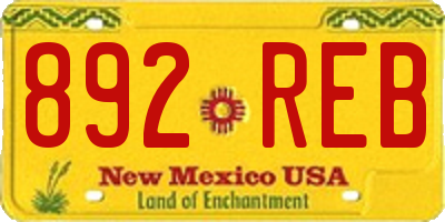 NM license plate 892REB