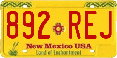 NM license plate 892REJ
