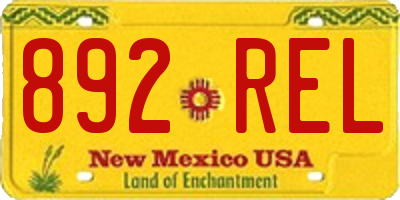 NM license plate 892REL