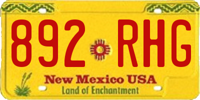 NM license plate 892RHG