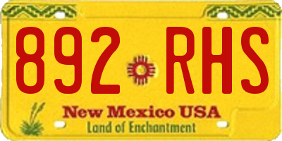 NM license plate 892RHS