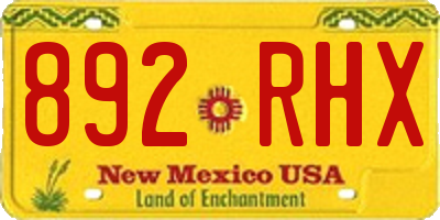 NM license plate 892RHX