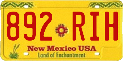 NM license plate 892RIH