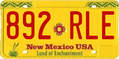 NM license plate 892RLE
