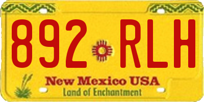 NM license plate 892RLH